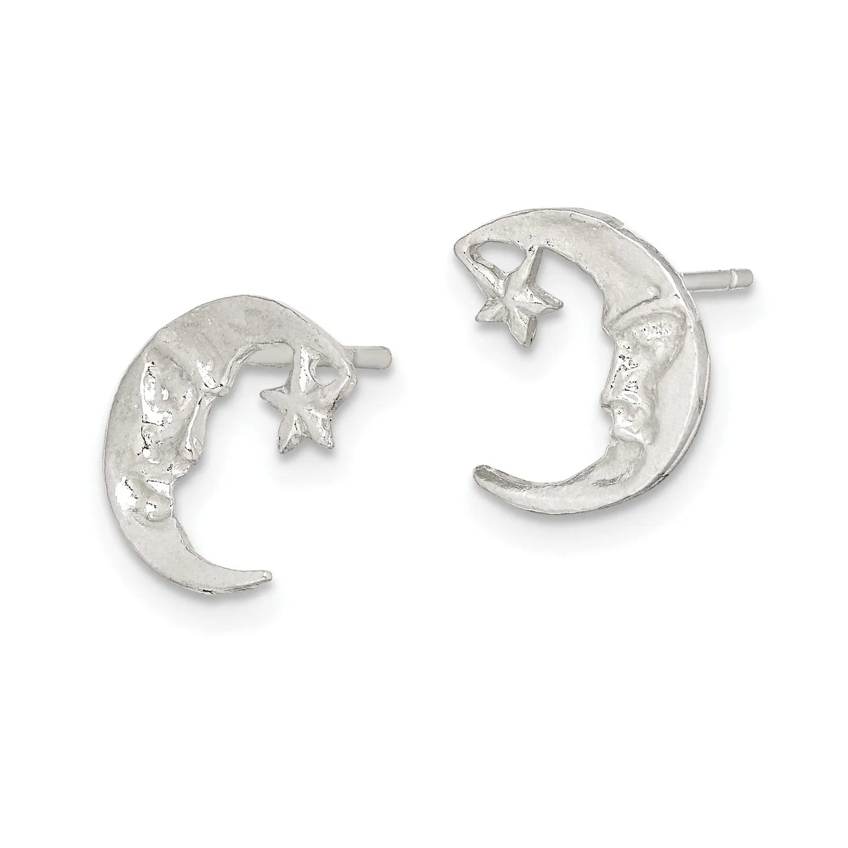 Sterling Silver Moon Mini Earrings