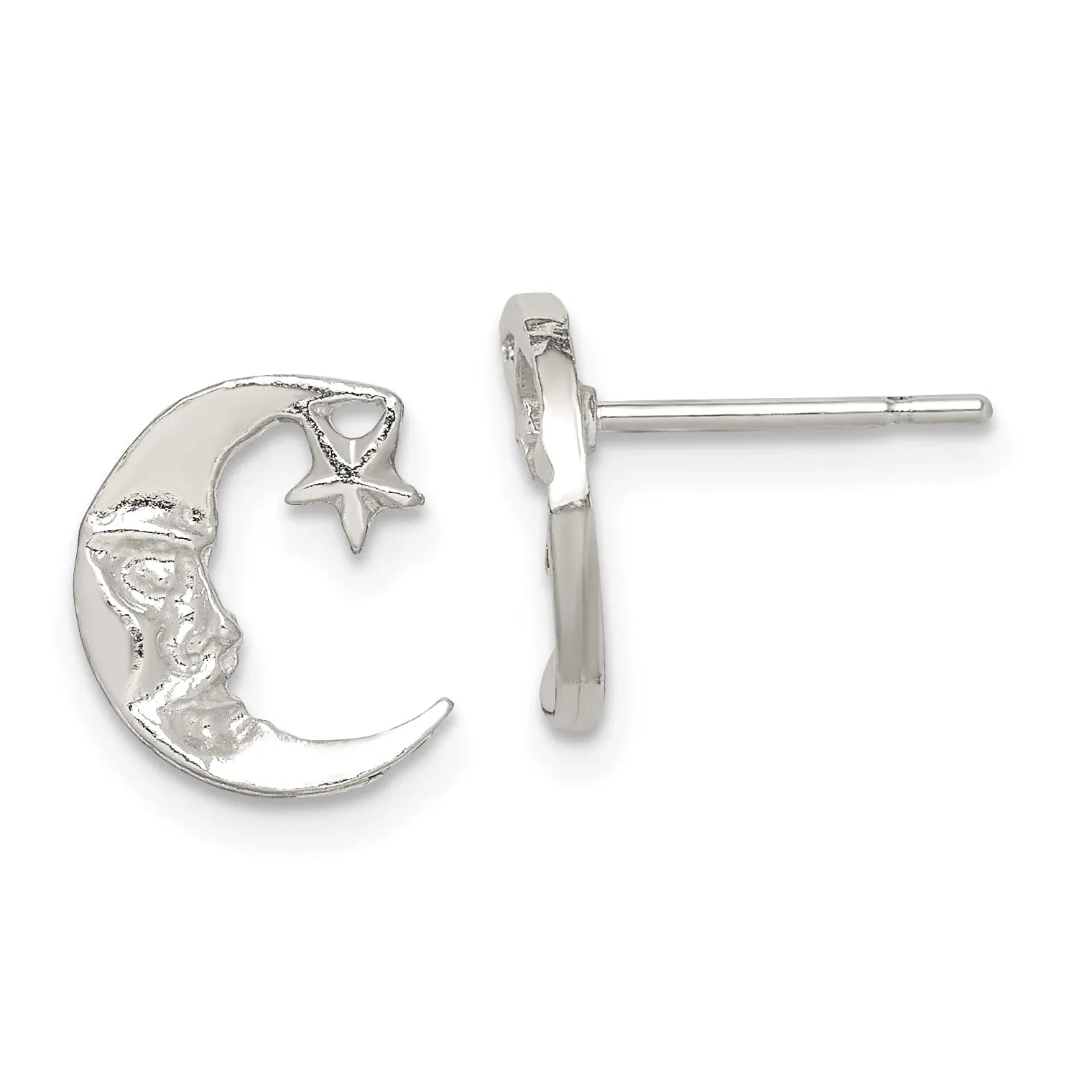 Sterling Silver Moon Mini Earrings