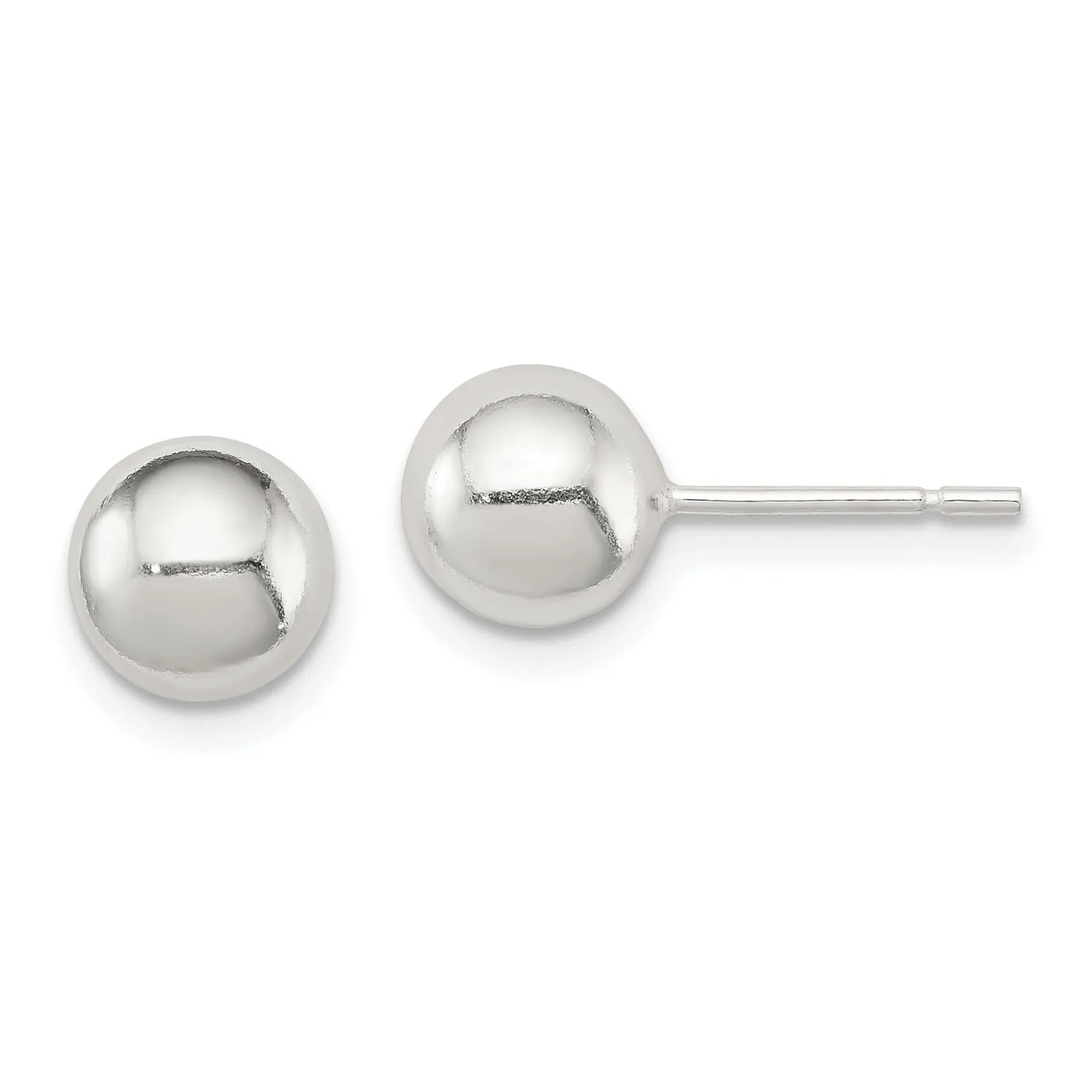 Sterling Silver Polished 7MM Ball Post Earrings