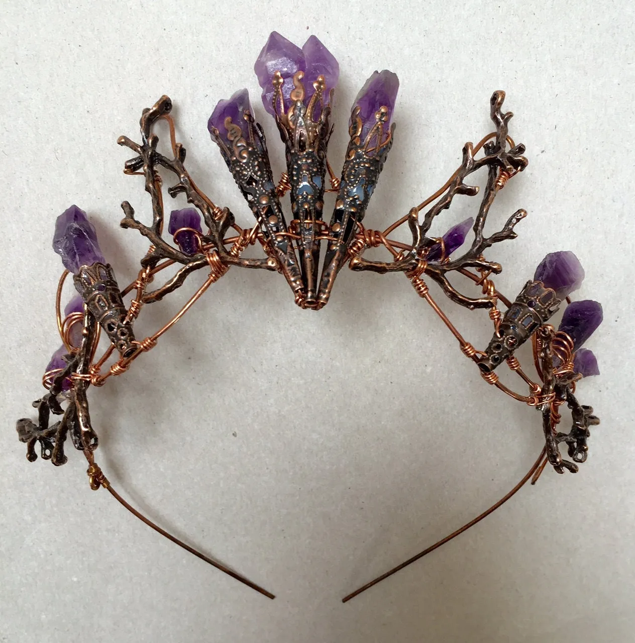 The ELVIRA Amethyst Branch Crown