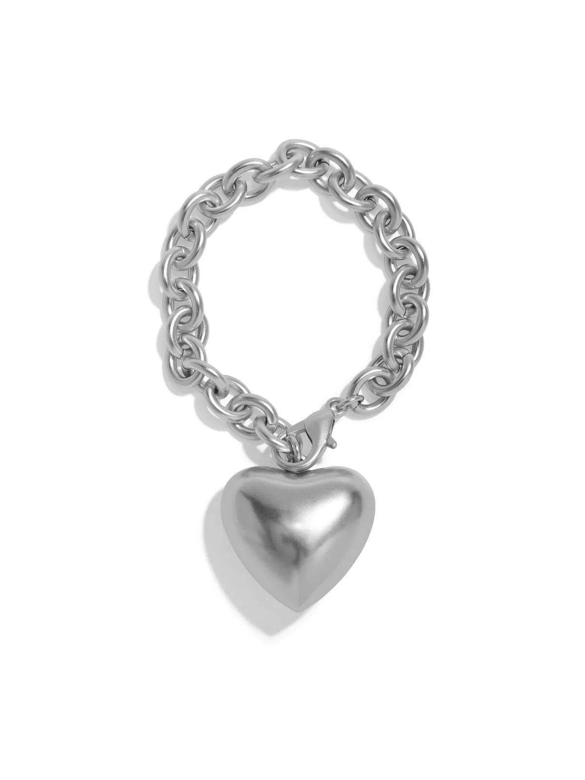 The Puffy Heart Bracelet in Silver