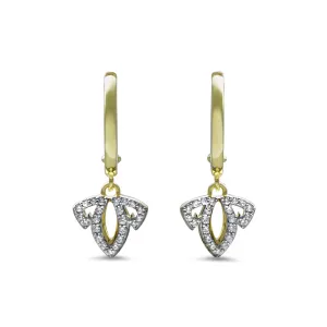 Tiara Pavé Charm Hoop Earring - 18K Gold Vermeil   CZ Blanc