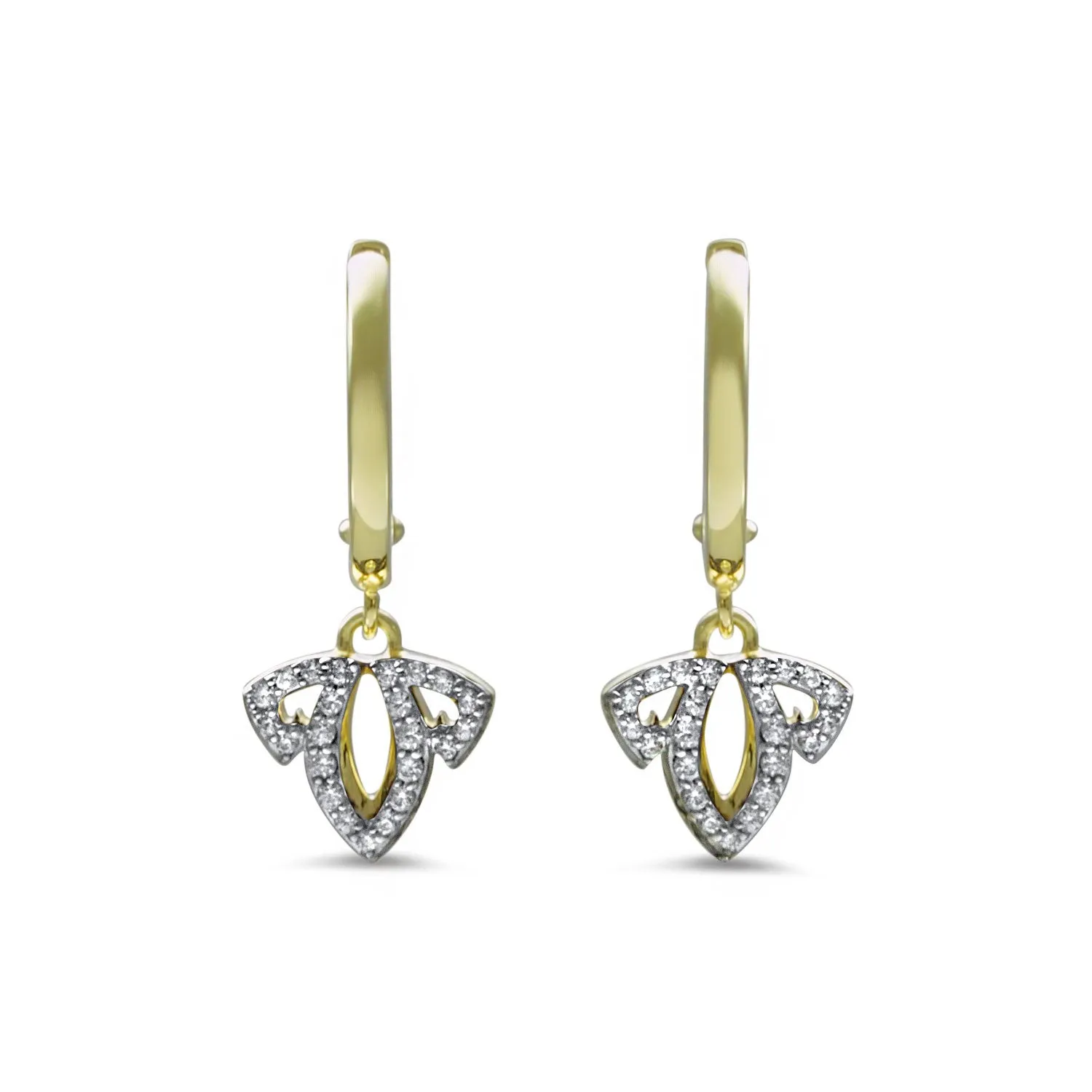 Tiara Pavé Charm Hoop Earring - 18K Gold Vermeil   CZ Blanc