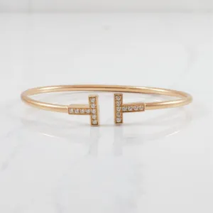 'Tiffany & Co.' Tiffany T Diamond Wire Bracelet | 0.27ctw | 7" |