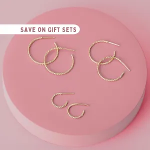 Trio of Twist Hoop Earrings