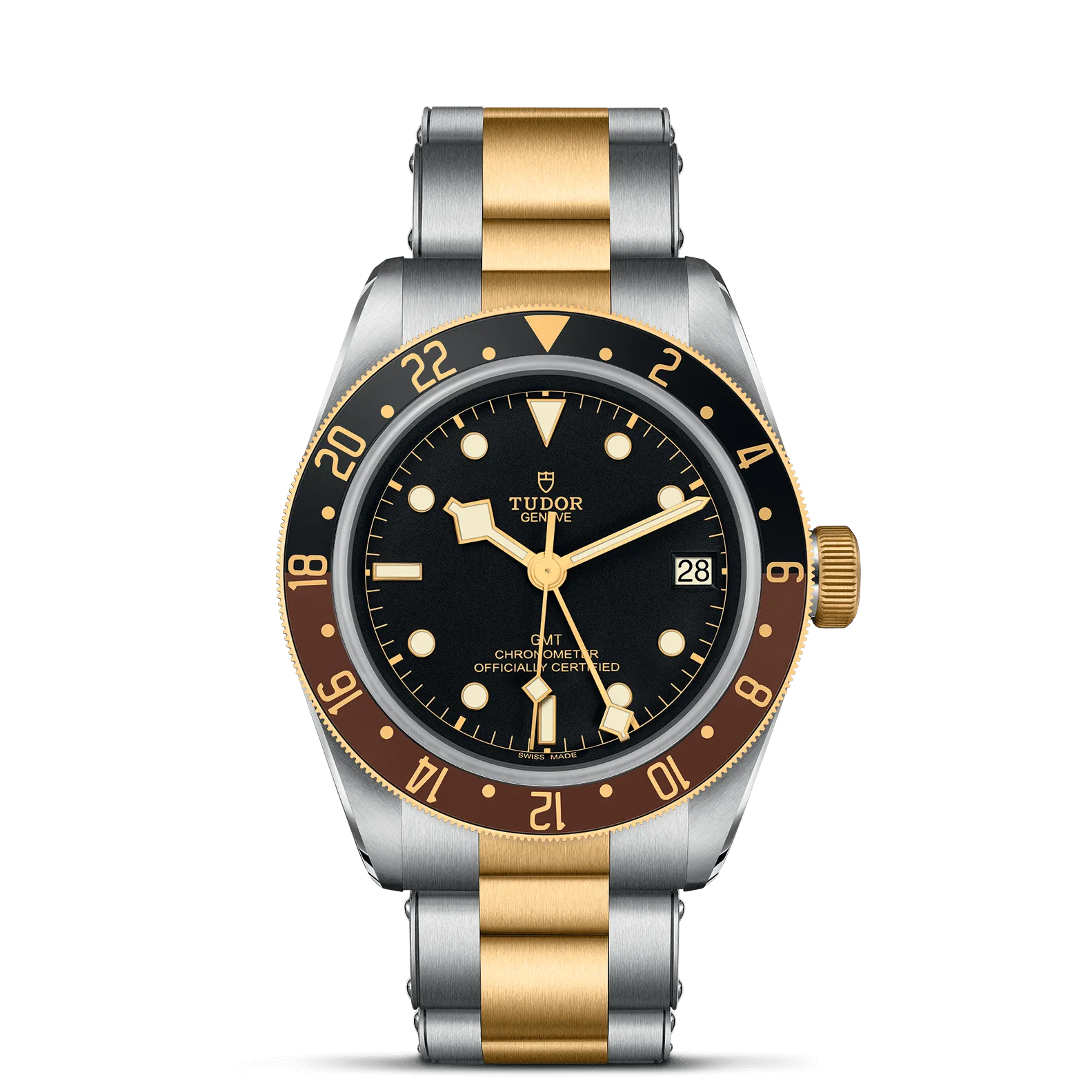 TUDOR Black Bay GMT S&G 41mm Case, Black Dial, Steel and Yellow Gold Bracelet (M79833MN-0001)