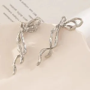 Twisted Elegance Bowknot Earrings