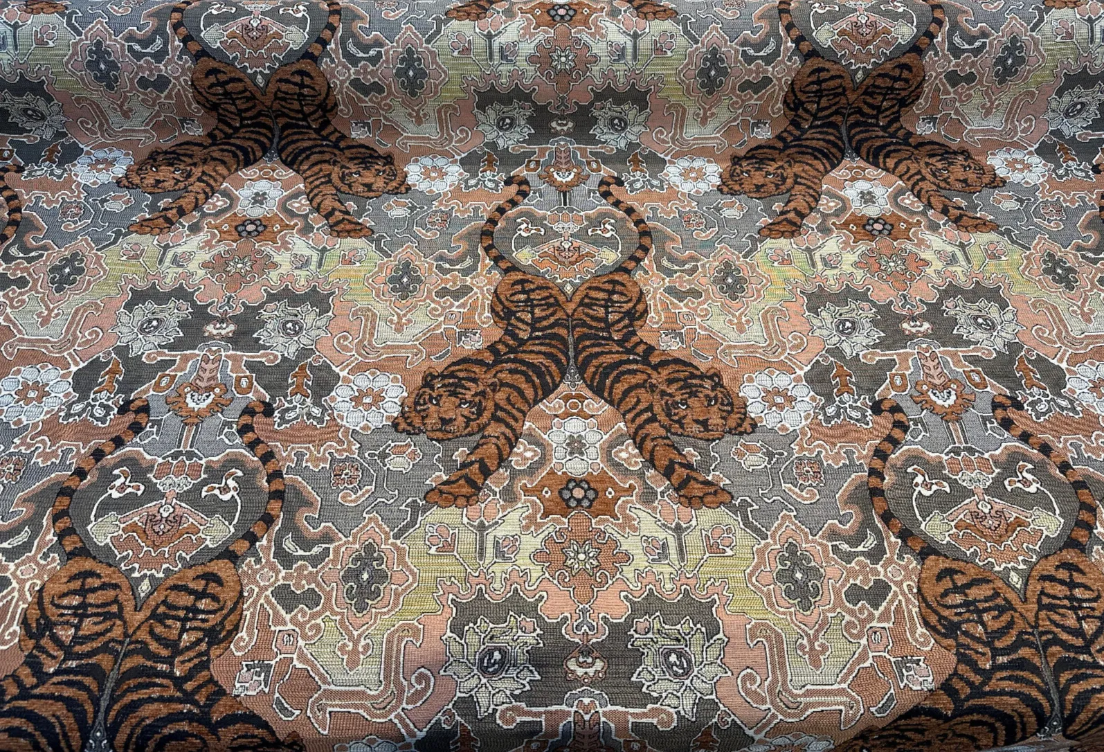 Upholstery Socotra Tibetan Tiger Amber Swavelle TFA Chenille Fabric By The Yard