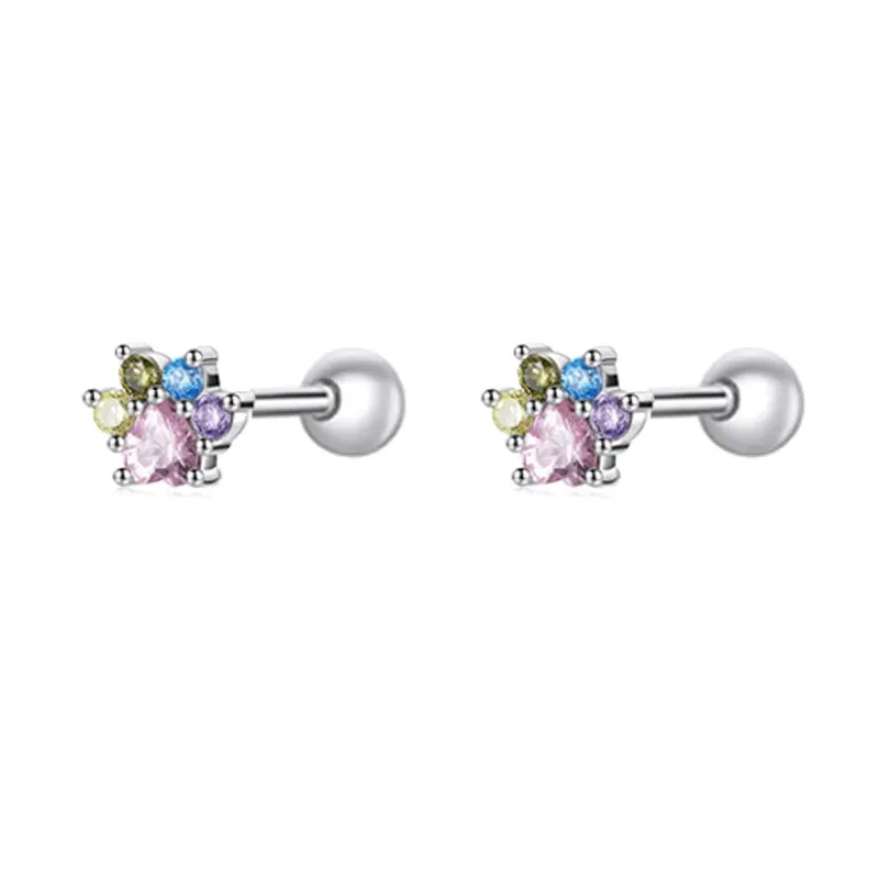 VAIGE 925 Sterling Silver Star and Butterfly Stud Earrings with Zircon and Snowflake Design, Fine Jewelry