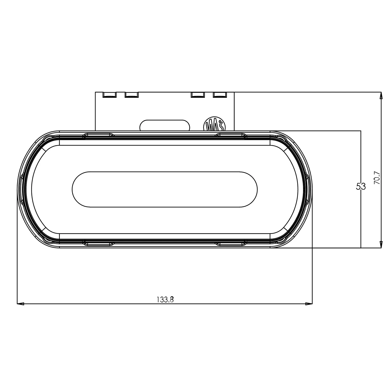 WAS W240 Amber Marker Light with Vehicle Outline Light