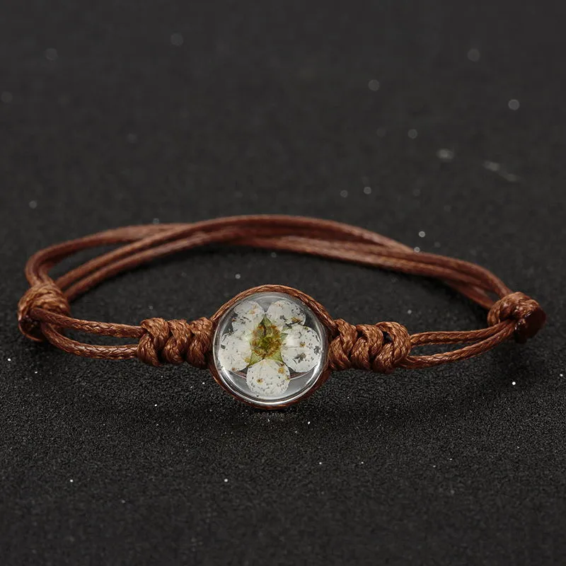 Woven peach blossom bracelet