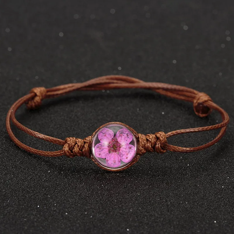 Woven peach blossom bracelet