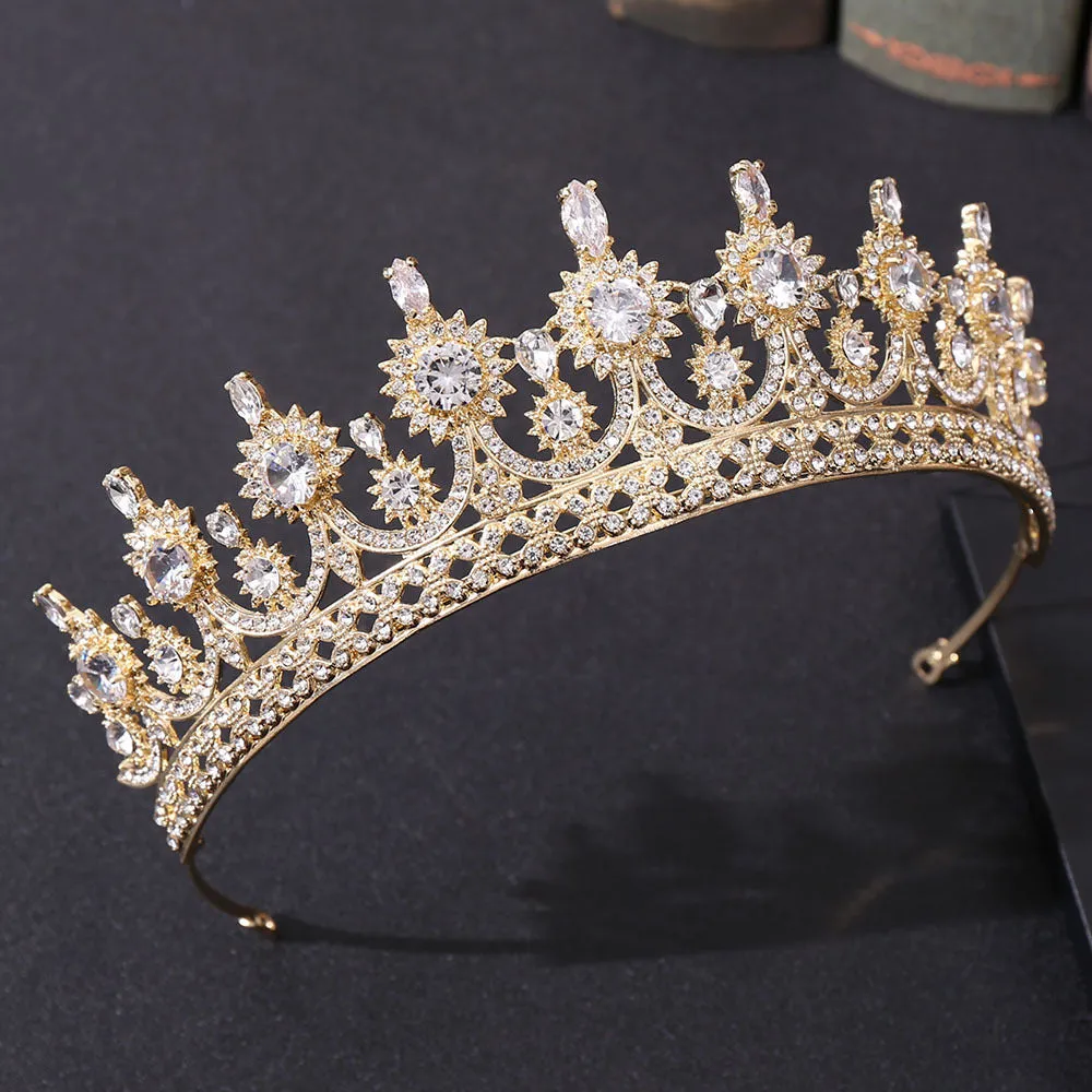 Zircon Bridal Wedding Tiara Crown Wedding Dress Princess Accessories Decoration Hot Selling Crown