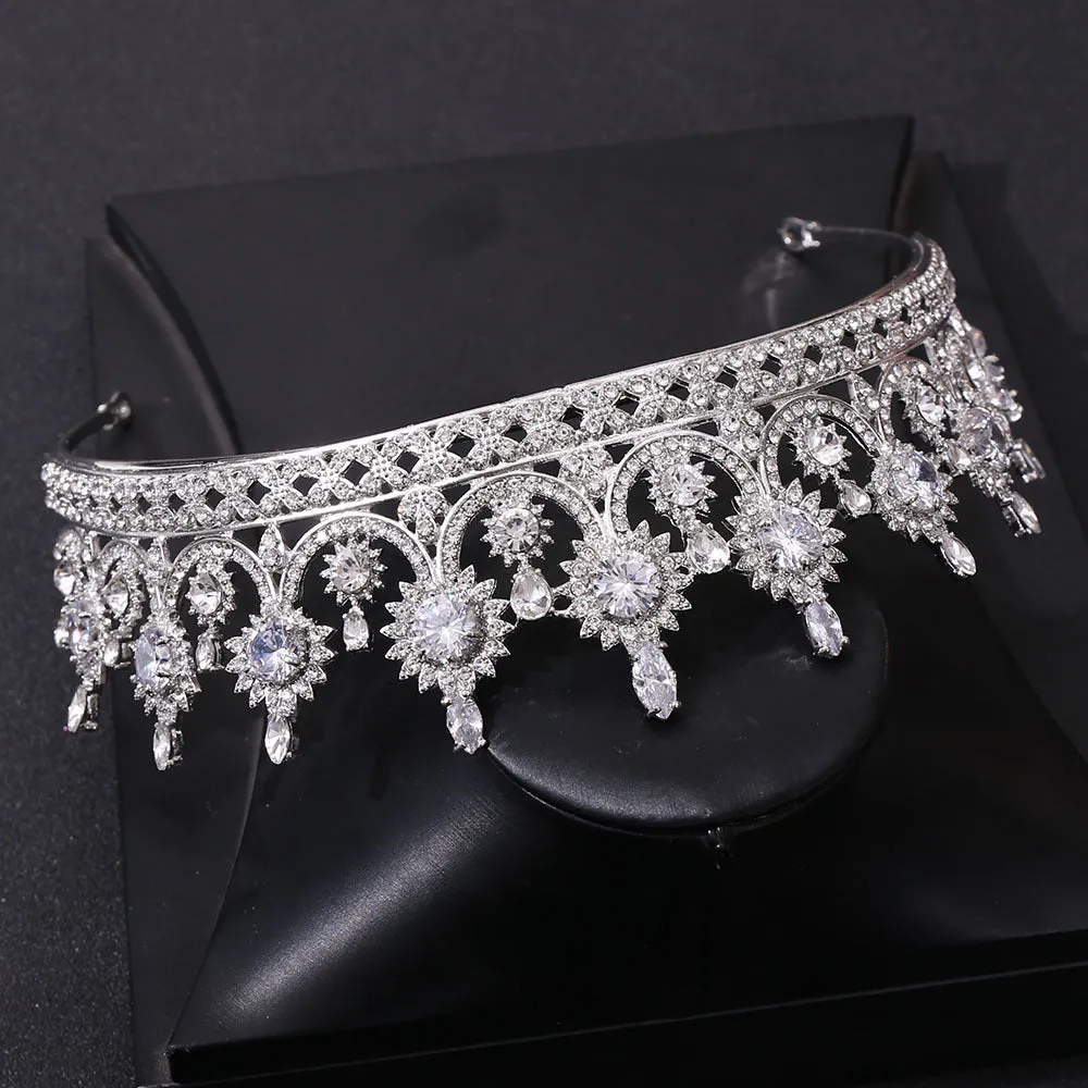 Zircon Bridal Wedding Tiara Crown Wedding Dress Princess Accessories Decoration Hot Selling Crown