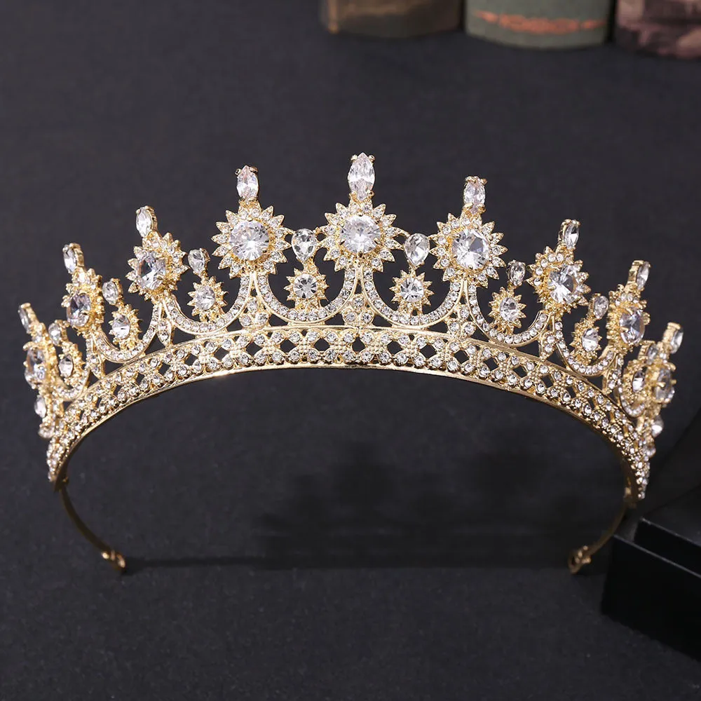 Zircon Bridal Wedding Tiara Crown Wedding Dress Princess Accessories Decoration Hot Selling Crown