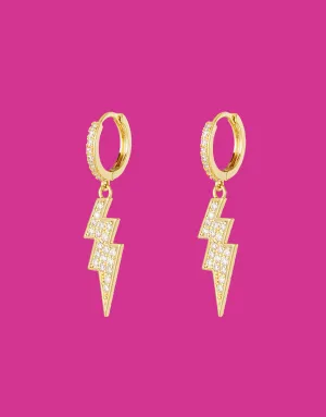 Zircon thunder earrings