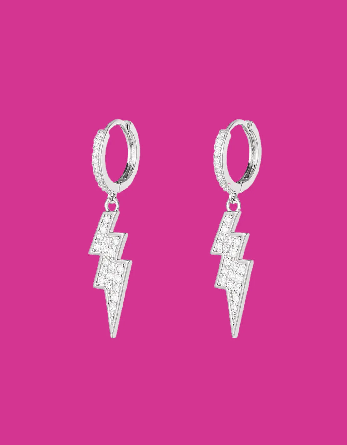 Zircon thunder earrings